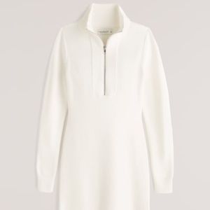 Half-Zip Mini Sweater Dress